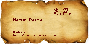 Mazur Petra névjegykártya