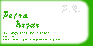 petra mazur business card